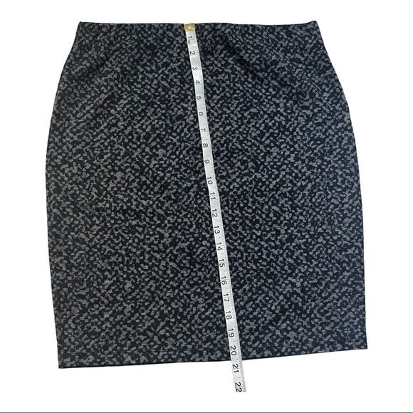 𝅺MAX Studio pencil skirt abstract geometric pattern black grey size L - Picture 10 of 11